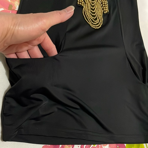 ENCORE Black bejewelled sleeveless top - Picture 4 of 4